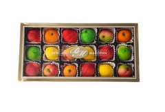 Bergen Marzipan Assorted Fruit Candy 8 oz Box – Gourmet Almond Paste Fruit Sh…