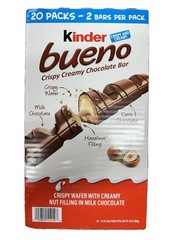 New Kinder Bueno Crispy Creamy Chocolate Bar, 1.5 oz, 20 Count