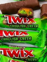 SNICKER-TWIX MIX GREEN GHOULISH COOKIE MILK CHOCOLATE CARAMEL NUT SNACK BAR-BULK