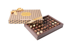 Aramella Belgian Chocolate Gradient Gold Box w. Gift Bag (40 Pcs /500g/ 17.6oz)