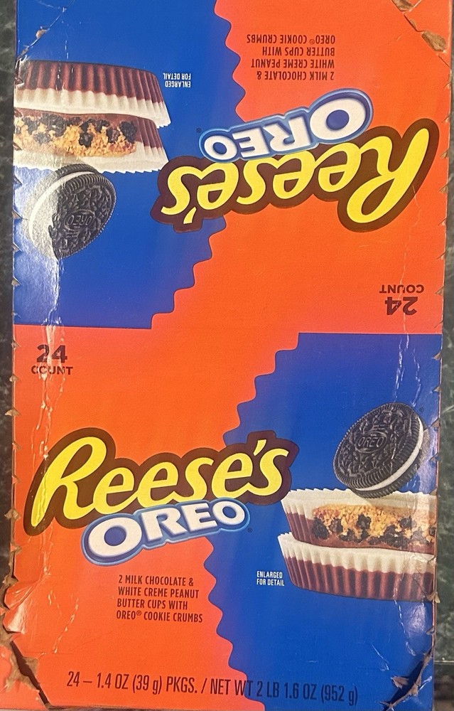Reese’s Oreo Peanut Butter Milk Chocolate Cups Box 24 Count BB-09/2026