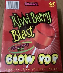 48 Count Charms Blow Pop Kiwi Berry Blast Strawberry Kiwi Candy Pops Lollipops