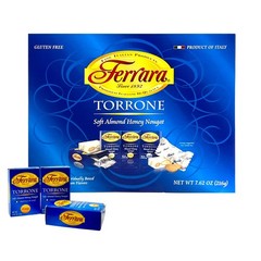 Torrone Nougat Candy, 18 Assorted Pieces (Ferrara) NET 7.62 Ounce (Pack of 1)