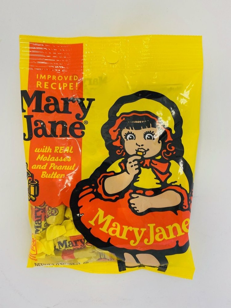 (1) Mary Jane Candy 3oz Bag by Atkinson Candy Company Molasses Peanut Butter