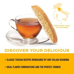 Nonni’s Limone Biscotti 6 Pack Delicious Lemon Cookies for Coffee Lovers