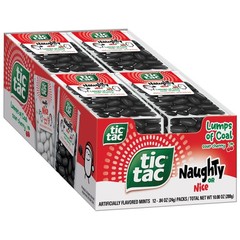 Tic Tac Naughty or Nice Lumps Of Coal Sour 12 Count (0.84 oz each), Black