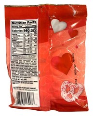2.72oz Bag PALMER Valentines WHITE FUDGE Pretzels Coating With Sprinkles Candy