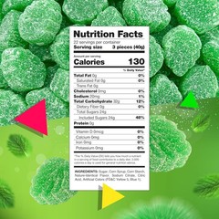 2 Pound Bag of Chewy Spearmint Leaves Jelly Candy – Natural & Refreshing
