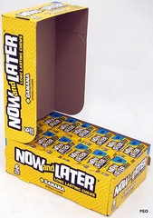 Now and Later Banana Candy Chews 6-piece 24 Count Box Chewy Bulk Taffy Candies