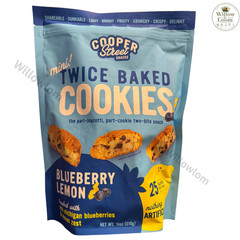 Pack of 2 Cooper Street Snacks Mini Twice Baked Cookies Blueberry Lemon 18oz New