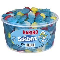 Haribo Die Schluempfe Gummy Candy 150 Count Soft Smurf Shaped Gummies