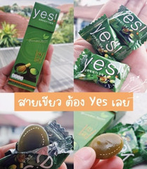 2 Packs Yes! Candy Green Tea flavor From Real Green Tea Party No Color Add 36g.