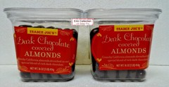 Trader Joe’s Dark Chocolate Covered Almonds 16oz 454g (2 Tubs)