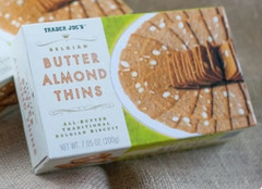 Trader Joe’s 7.05 oz BUTTER ALMOND THINS Belgian Cookies Biscuits * BB 6/2026 *