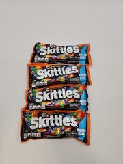 4 Packs SKITTLES Shriekers Sour Candy 3.6 Oz Share Size Assorted Flavors