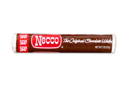 NECCO Chocolate Flavor Wafer Candy Rolls, 2-Ounce (Box of 24 Count)