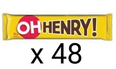 48 full size OH HENRY chocolate candy bar by Hershey 58g each Free Shipping