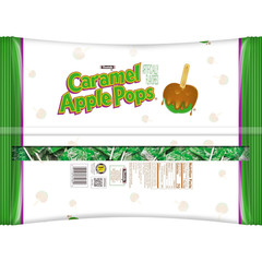Caramel Apple Pops – Caramel Covered Green Apple Candy Lollipops – Bulk Gluten F