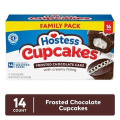 Hostess Cupcakes, Chocolate Snack Cakes, 22.22 oz Box (14 Count)