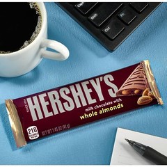 HERSHEY’S Milk Chocolate with Whole Almonds Candy Bars, 1.45 oz (36 Count)