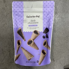 Favorite Day Mini Waffle Dark Chocolate Cones, 4.23 oz – Pack of 3
