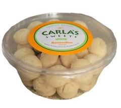 CARLA’S SWEETS DELICIOUS MANTECADITOS SANDIES POLVORONES DE PUERTO RICO 50 PCS
