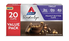 Atkins Endulge Peanut Butter Cups Keto Friendly Box 20 Count 340g