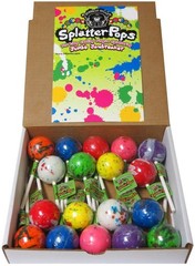SplatterPops 18 assorted jumbo jawbreaker lollipops per 3-lb box