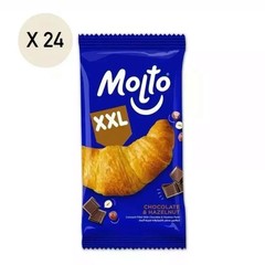 ⭐FAST SHIPPING⭐ 24 PCS Molto XL Chocolate & Hazelnut Croissant 25g مولتو