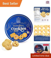 Keto Butter Cookies Sugar Free Gluten Free Danish Shortbread Gift Tin 12oz