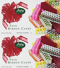Sevigny’s Thin Ribbon Candy – Made in USA. 9 Oz. Box, (2 Medium, Multicolor