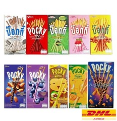 10 x Glico Pocky Biscuit Stick Coated with Every Flavor Delicious Japanese Snack
