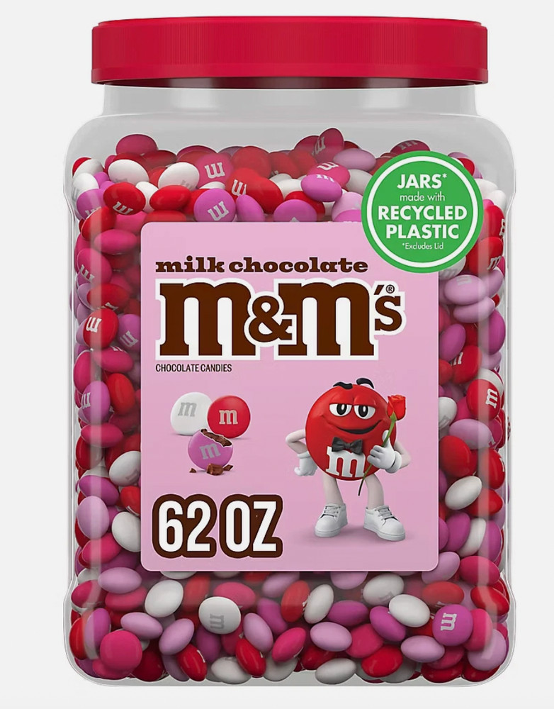 M&M’S Valentine’s Day Milk Chocolate Cupid’s Mix Candy Jar 62 oz