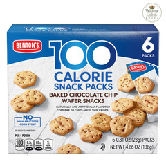 2-Pack Benton’s 100 Calorie Snack Packs Baked Chocolate Chip Snacks 6pk 4.86oz