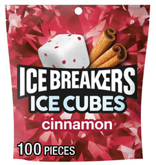 (Pack of 2) Ice Breakers Ice Cubes Cinnamon Sugar Free Gum 8.11 oz 2x 100 pcs