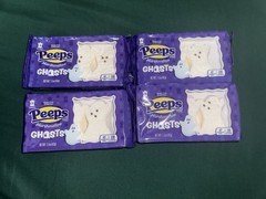 4 Packs Peeps Marshmallow Ghost Candy 3 Ghosts/Box Halloween Candy Exp. 06/2026