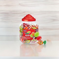 Colombina Bon Bon Bum Lollipops Bubble Gum Center Assorted Jar Lollipops 100 Pcs