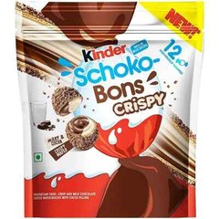 8 X kinder schoko bons crispy with milk and cocoa crispy wafer bons, 67.2g