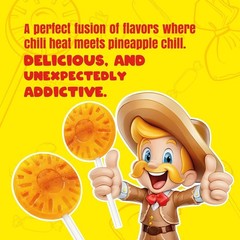 Alteno Super Piña Loca Pineapple Chili Lollipops,Mexican Style,40 Count