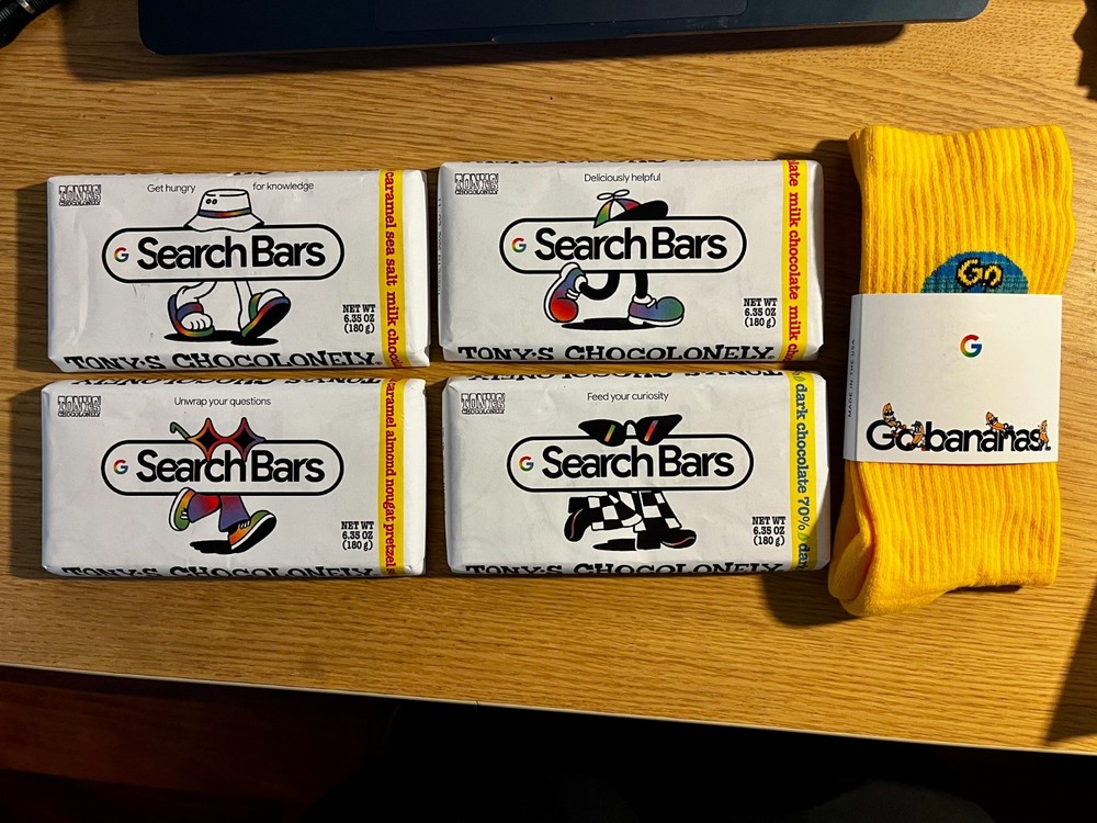 Google Search Bar Tony’s Chocolonely Collab FULL SET w/ Nano Banana Socks