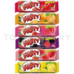 6 x FRITT Chewy Candy Cherry Orange Lemon Berry Flavor Mix 70g 2.5oz