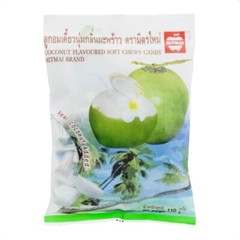 Coconut Durian Mango Mangosteen Soft Chewy Candy 110g Real Fruit Added Free Ship