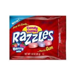 Razzles Berry Mix Candy Gum – 24 Pks – First its Candy then it’s Gum!