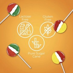 100 Tiger Fruity Pops Assorted Fruit Flavored Hard Candy Lollipops In BULK