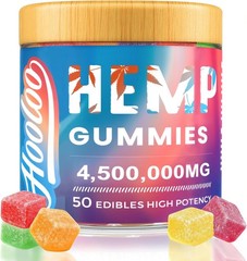 Hemp Gummies for Adults, 6 Fruity Flavors for Deep Bedtime, Relax, Hemp Gummy In