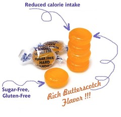 Sugar-Free Butterscotch Buttons Hard Candy, 1 Pound, Fat-Free, Gluten-Free, 9…
