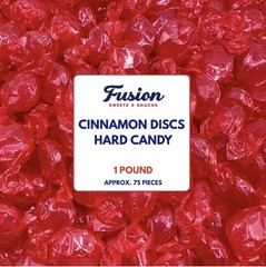 Cinnamon Discs Hard Candy, Bulk 1 Pound, Red, Individually Wrapped | Individuall