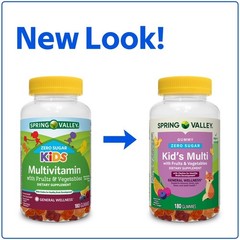 Sugar Free Multivitamin Gummy for Children 180 Count Chewable Vitamins