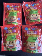 4pk Zolli Caramels apple Candy Vegan Gluten sugar Peanut Free KETO LOT class Kid