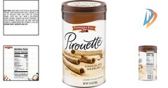 Pirouette Cookies – Indulgent Chocolate Hazelnut Créme Filled Wafers, 13.5 Oz